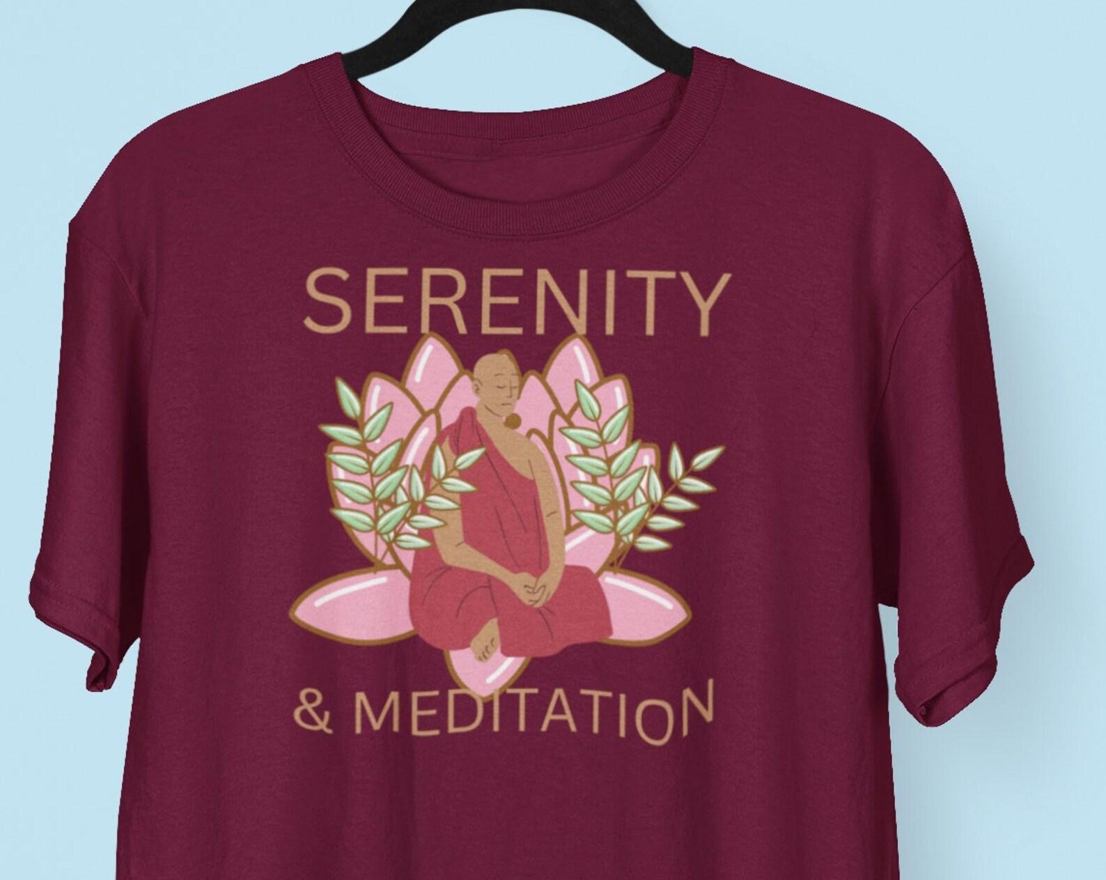 Serenity Now T shirt, Serenity Yoga Buddhist Meditation T shirt, Self Help, Love, Positivity shirt, Peaceful Calm Meditate shirt XL