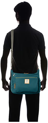 Anello Grande Cinnamon Schultertasche (GTM0334), A4-Größe, 10 Taschen, Türkisblau, Einheitsgröße