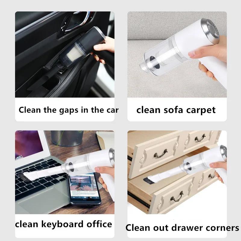 Car Vacuum Cleaner Wireless Charging Vacuum Cleaner Mini Portable Handheld Car Interior Vacuum Cleaner