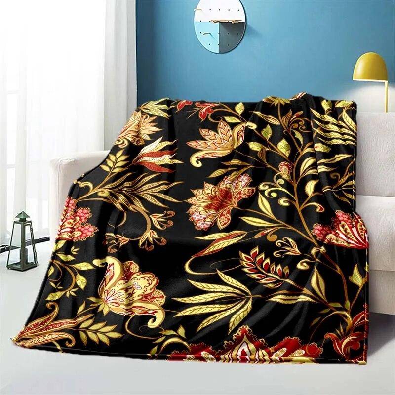 Retro Patternblanket Sofa Blanket Air Conditioning Cover Blanket Blankets for Beds Cute Blanket Children‘s Blanket Thin Blanket