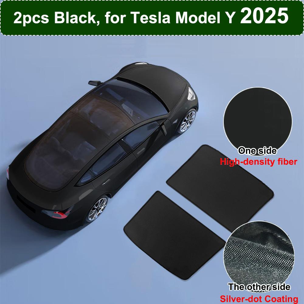 For Tesla Model Y 2025 Sun Roof Shade Model 3 Highland 2024 Glass Roof Sunshade Front Rear Window Windshield Privacy Cover Kids
