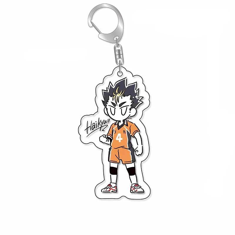 Haiky!! Hinata Shoyo Kageyama Tobio Anime Schlüsselanhänger Cartoon Modell Acryl Schlüsselanhänger Tasche Zubehör Niedliches Geschenk