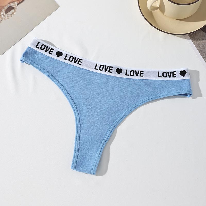 Low Waist Sexy Threaded Panties Sports Yoga Letter Printed Women’s Thong Panties