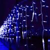IP44 LED Ice Pendant LED Icicle Memory Curtain String Lights 8 Modes Flashing Lights with Timer Christmas String Outdoor Light