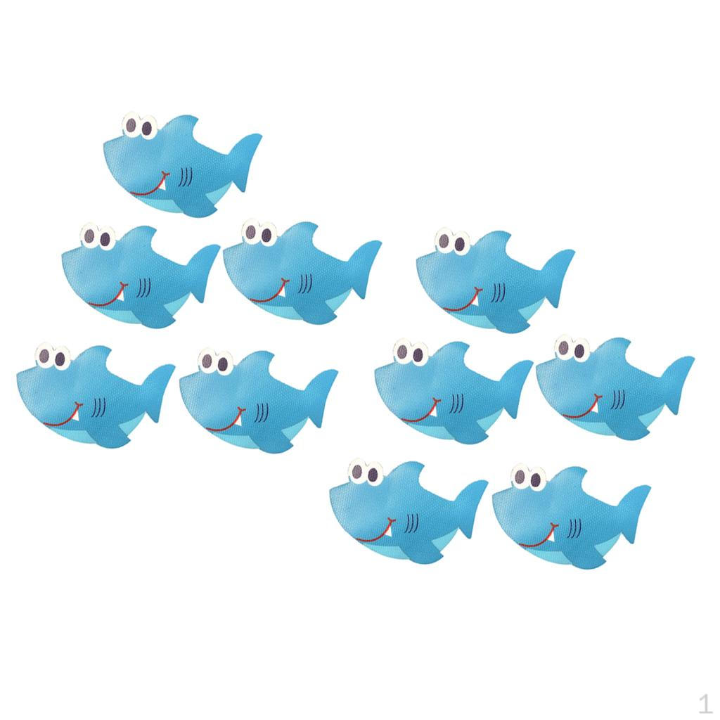 

10 Pcs Bathroom Bathtub Sticker Set Non Slip Anti-skid Shower Decal Adorable