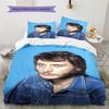 1PC Johnny Hallyday pattern Bedding Quilt Set Quilt Cover Pillowcase Home Decoration Birthday Gift (1 * duvet cover + 19 * pillowcase, without core)
