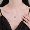 C Letter Moissanite Pendant Necklace Women Men Sterling Chain Elegant Minimalist Jewelry Office Daily
