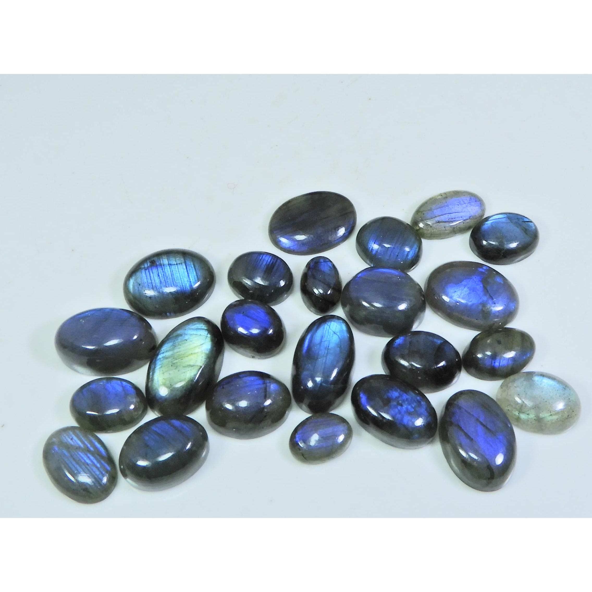 

9X11-11X17MM Natural Blue Labradorite Oval Cabochon Loose Gemstone 23Pcs Lot SY-357