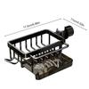 Kitchen sink faucet storage rack Versatile Faucet Drain Organizer Kitchen Sink Sponge Holder Faucet Storage Basket For Desktop