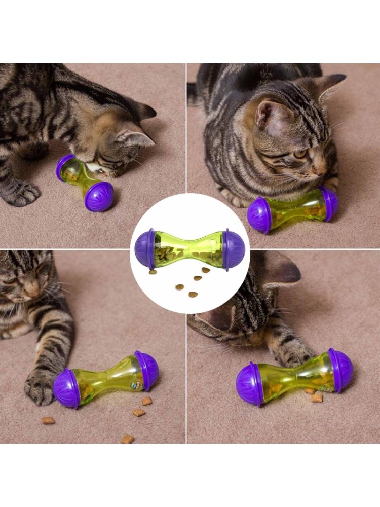 Buy Cat Feeder Toy Builtin Bell Interactive Game for Cats Fill with