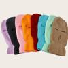 2026 New Black White 3 Hole Full Face Ski Mask Balaclava for Men Women Army Tactical CS Windproof Knit Beanies Winter Warm Caps