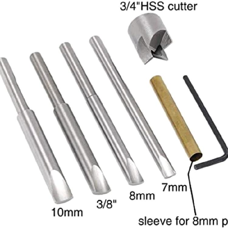 Wood Turning Mandrel Pen Making Kit Pen Shaft and Pen Holders Trimming Set for Making Pen Woodworking Lathe Parts