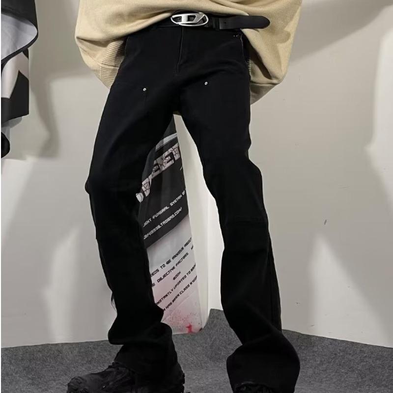 Pánské rozšířené džíny ve stylu high street hip-hopového střihu