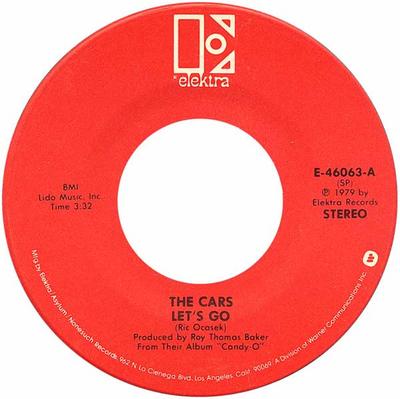 7inch Record CARS - Let's Go E46063 Elektra 1979 US Rock Used