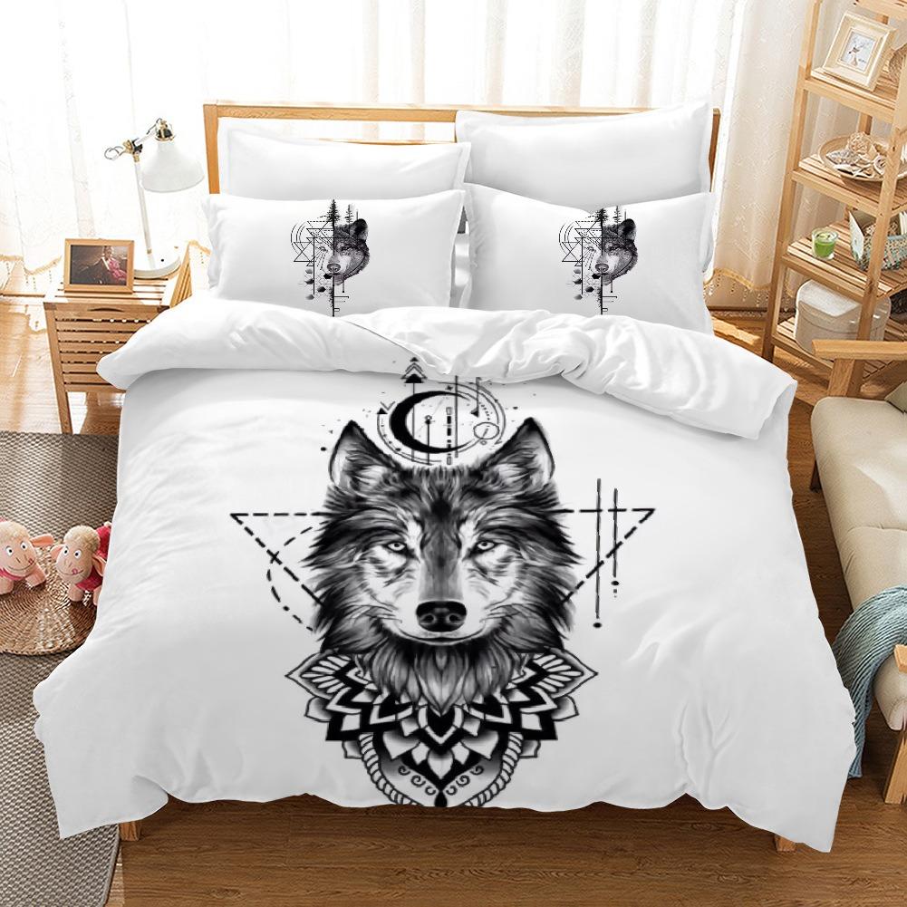 

Black White Couple Cat Beddings-set Double Duvet Cover+Pillowcases Queen/King Size Love 2pcs/3pcs Mr,mrs Beard Duvet Cover Set EU single(135x200cm)