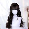 Bybrana Ladies Wear Cute And Beautiful High Temperature Wigs, Brown Long Hair, Big Wavy Bangs, Lolita