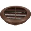 KOTARBAU® Grille de ventilation 125 mm Ronde Marron Grille à Lamelles Raccord de Tuyau en Plastique Protection Contre les Insectes