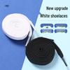 10mm Double Layer Flat Polyester Shoelaces for Casual Sports Shoes - White