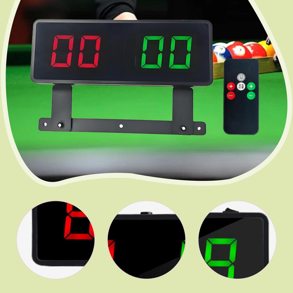 Billiards Electronic Scoreboard 26x9.5x3cm Multipurpose for Table Tennis Sturdy Practical Portable Digital Scoreboard
