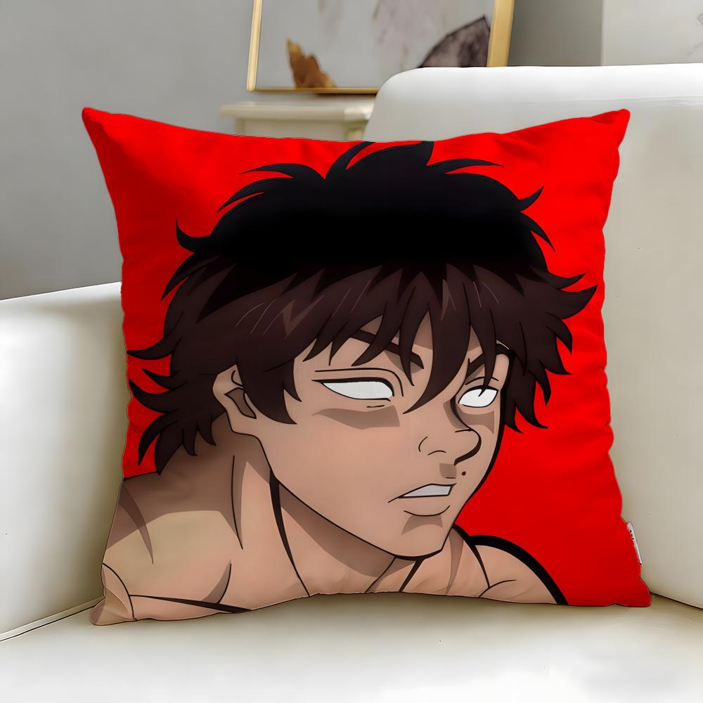 

popular anime Baki the Grappler Cushion Cover Soft & Easy-Wash Pillow Case – Versatile for Couch, Bed, Travel and Office 30cmx30cm