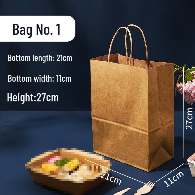 Custom Kraft Paper Takeout & Gift Bags for Pastry, Tea, and Shopping