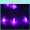 Versatile 20 Led String Lights With Charming Purple Design For Halloween Celebrations