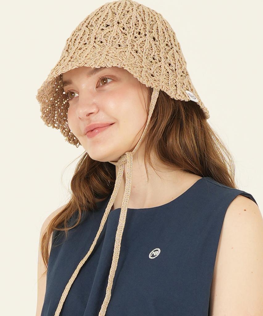 THE-ABON Beach Ocarina Net Bucket Hat Sky Blue