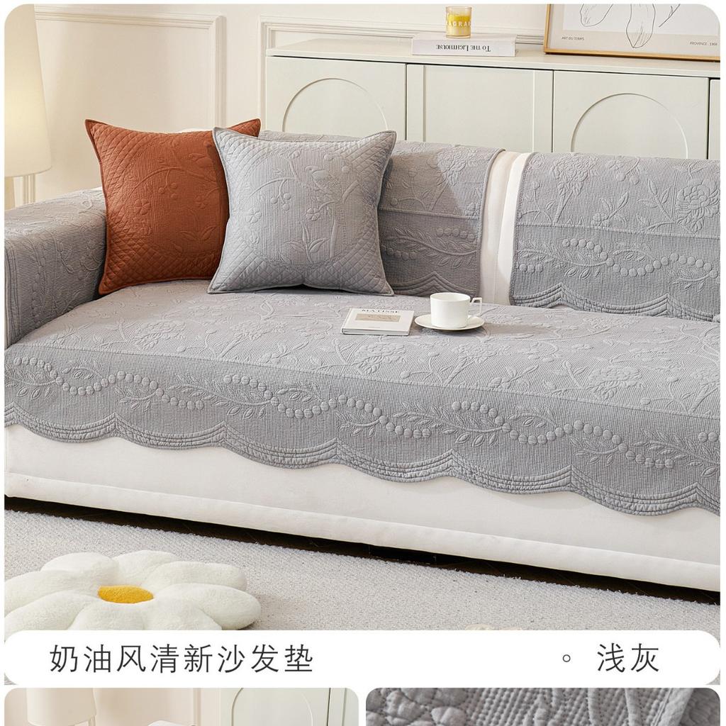 Retro French Pure Cotton Sofa Cushion Fabric Non-Slip Sofa Cover Universal Sofa Towel For All Seasons New Chinese Seat Cushion