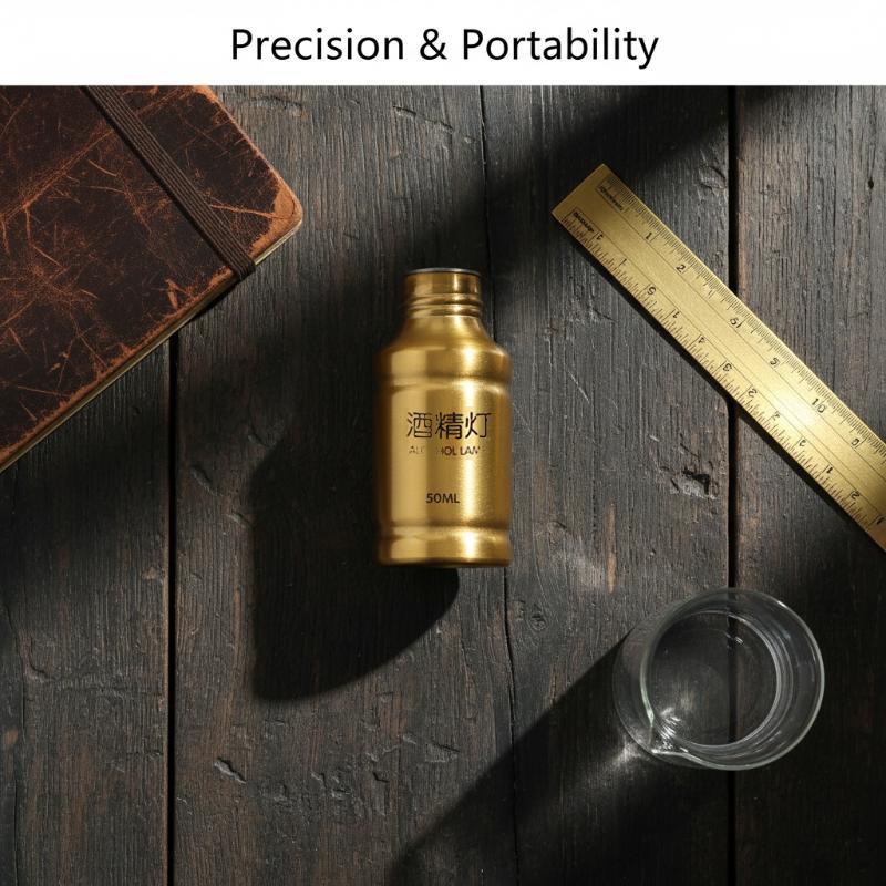 1 Stück tragbare Aluminiumlegierungslampe Alkohol-Flüssigkocher 50ML Kocher Alkohollampe für Outdoor-Survival Camping Labor Lehre