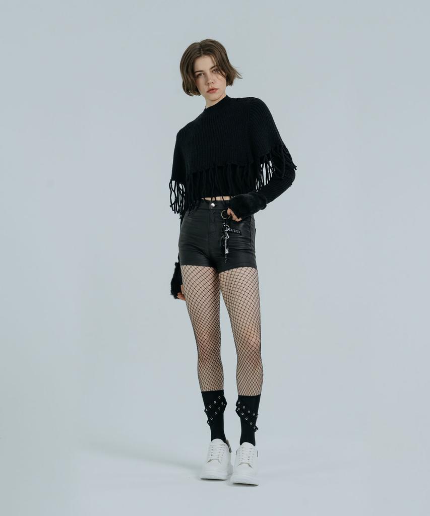 DOLIGRAM Cape Warmer Knit Shawl Black