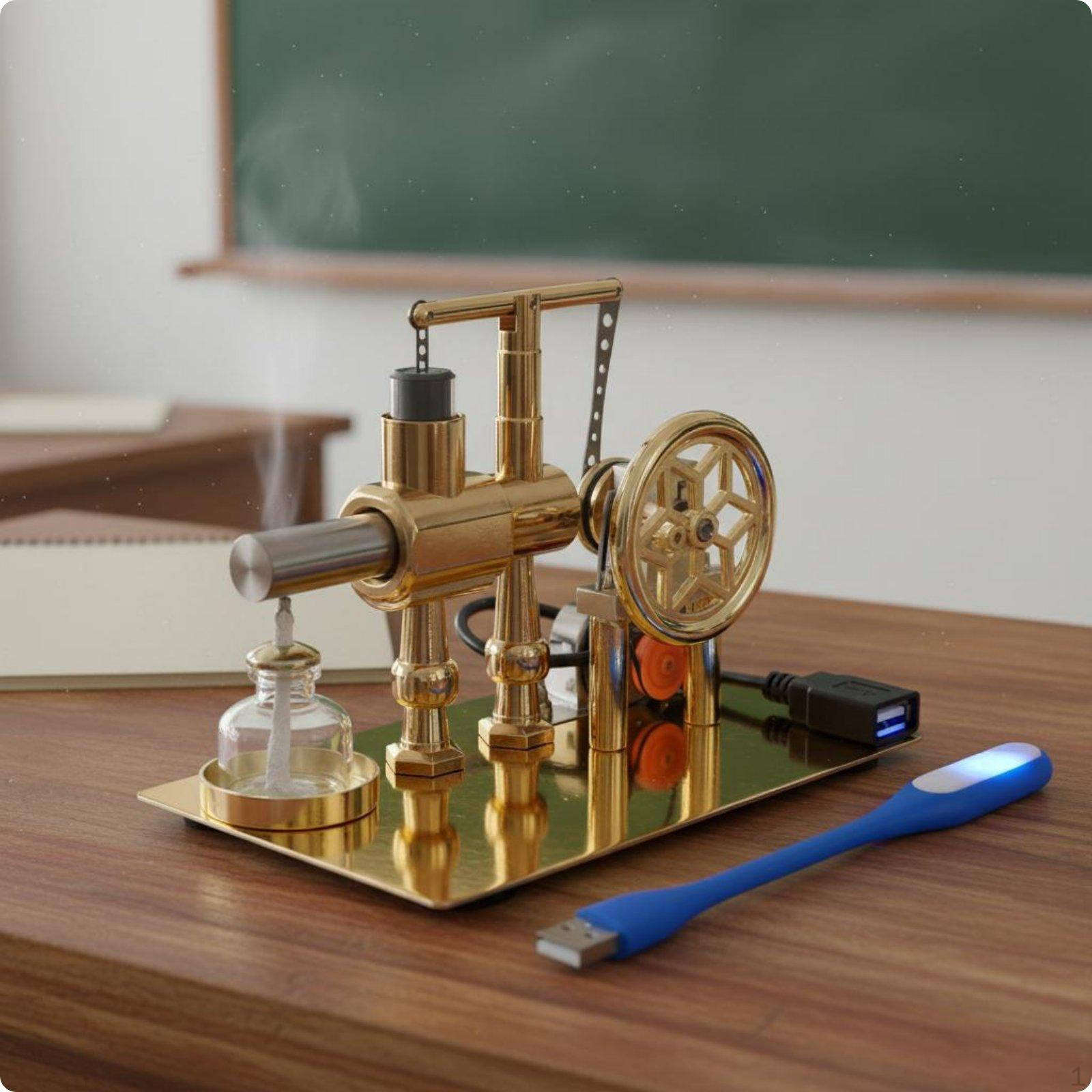Thermal Engine Model Physics Experiment Generator Educational for Students, Science
