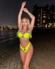 Sexy Bikini Solid Color Strapless High Waist Swimwear Women's Swimwear