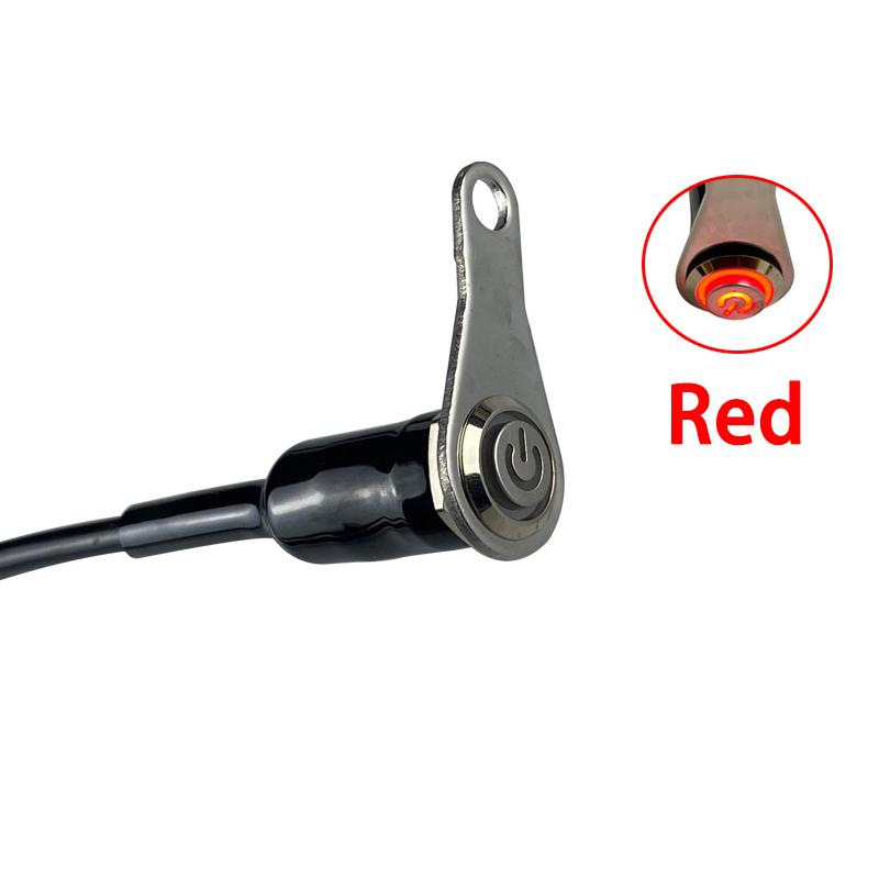 LED Motorcycle Switch ON+OFF Handlebar Mount Aluminum Alloy Waterproof 12V Fog Light Lamps Motorbike Horn Push Button Switch