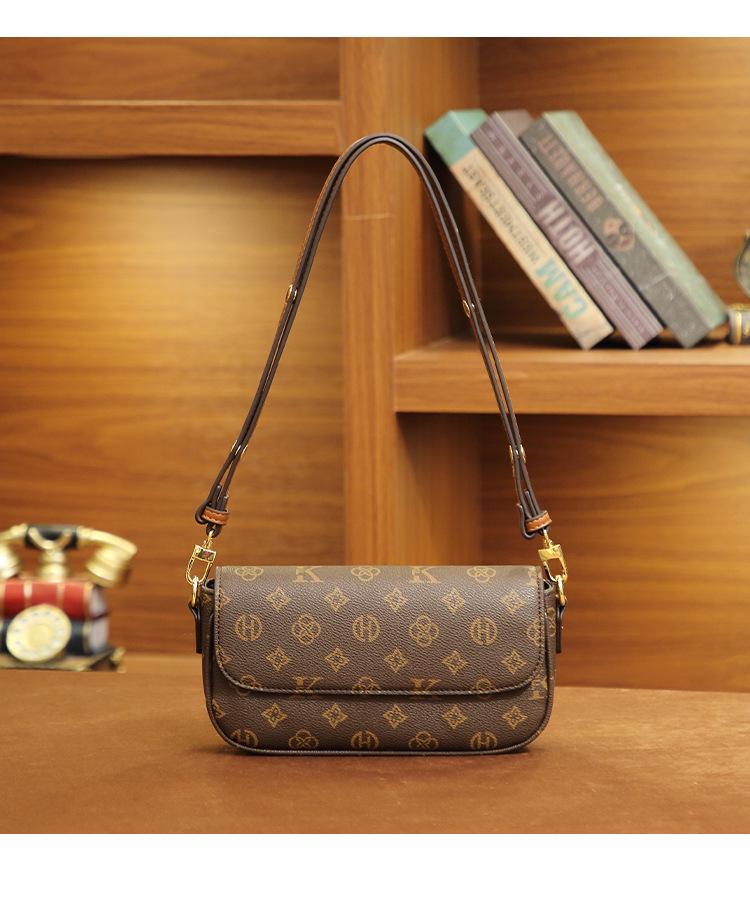 MK F Damen Retro 2024 Französischer Druck Kette Schultertasche - Leichter Luxus & High-End