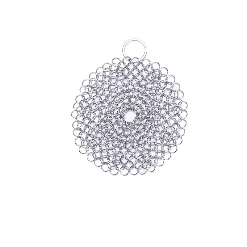 Reusable Kitchen Cleaning Ring Net 316 Stainless Steel Washing Net  Cleaning Brush