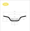 Design Overall Handlebar with Universal Fit for Suitable for Bikes Life Johnson.27690mm Length, Brace, Knurled, 22.2mm Diameter, Motorcycles,