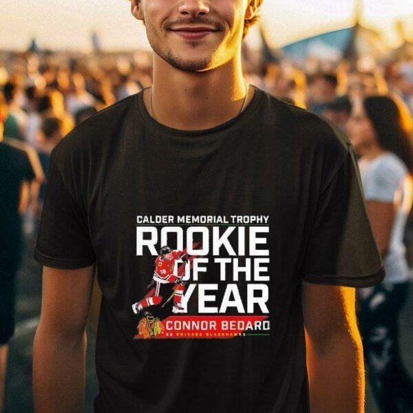 Calder Memorial Trophy Rookie Of The Year Connor Bedard Chicago 2024 Shirt Unisex T-Shirt S