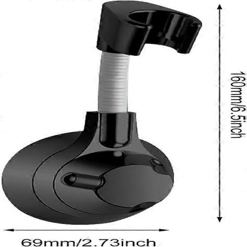 ABS Plastic Hand Shower Holder Bracket, 360 Adjustable Shower Head Holder No Drilling, Versatile Strong Paste Wall Mount