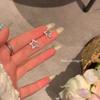 Náušnice klipsy Xiaohongshu Shiny Star se zirkony: Dámské luxusní šperky bez piercingu