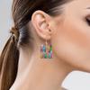 1 Par de Pendientes de Gancho Acrílico Plano 2D Coloridos con Colgante de Letra Inglesa Pendientes Colgantes Accesorios de Joyería Ligeros