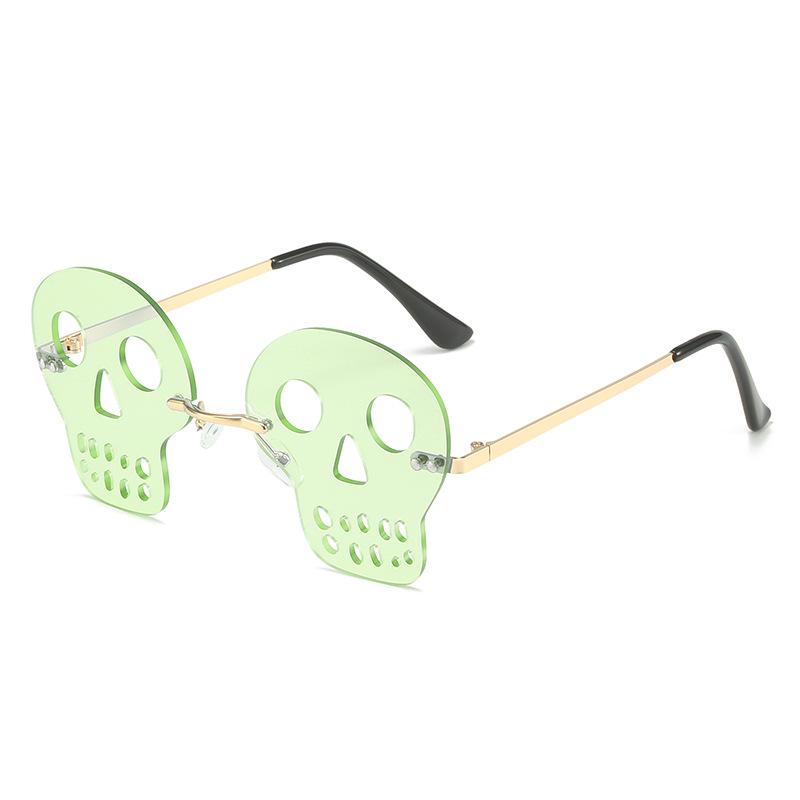 Halloween Frameless Skull Funny Sunglasses Party Prom Men'S And Women'S Sunglasses Hip Hop Glasses