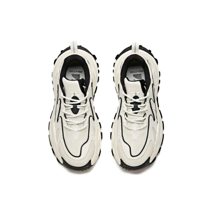 Anta Hot Slip Resistant Durable Low Top Sports Casual Shoes Women sneakers White Black 922048880-3