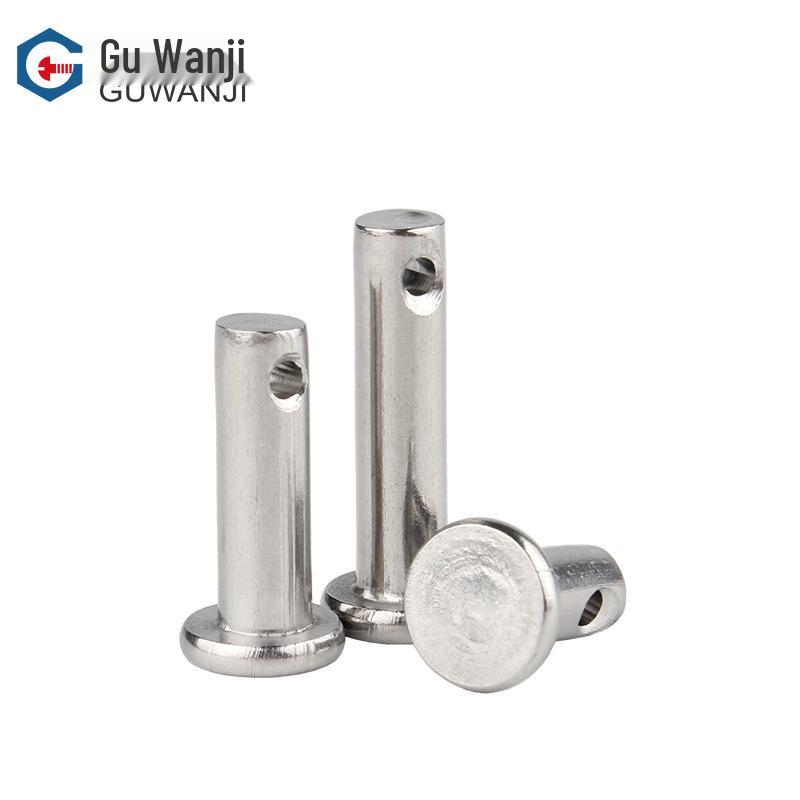 304 Stainless Steel Flat Head Dowel Pin with Hole, Cotter & Locating Pin - M3 To M12 Sizes