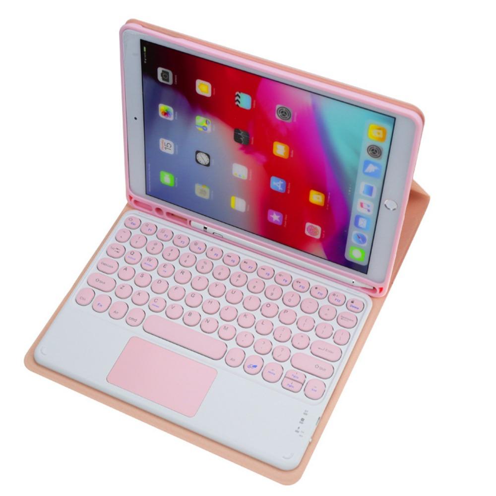 For iPad 11 Leather Case with Detachable Bluetooth Keyboard Touch Control for 10.9 10.2 Inch Tablet Mouse