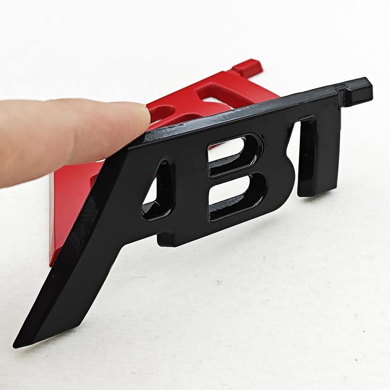 3D Metal Logo ABT Emblem Car Trunk Front Grille Badge For T6 S5 RS7 C8 Q8 RS6 SQ5 Q5 Q7 RS4 A3 8V A6 ABT Sticker Accessories