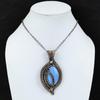 Angelite Pendant Copper Wire Wrapped Pendant Original Gemstone Pendant Angelite Jewelry Handmade Pendant Engagement Gift Copper Wire Jewelry
