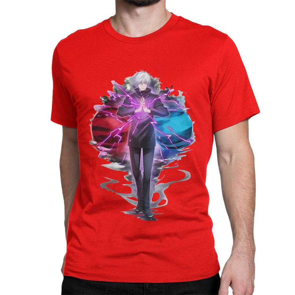 Pánská Dámská Jujutsu Komiksová Kaisen Trička Anime Čistá Bavlna Oblečení Vtipná Trička s Krátkým Rukávem a Kulatým Výstřihem Nápad na Dárek Trička