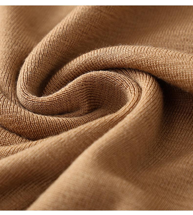 Fashionable Women's Slimming Knit Wool Sweater - Comfortable, Skin-Friendly, Solid Color, Round Neck, Base Layer.