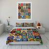 Colorful Tile Pattern Decor Set Multiple Sizes Kid'S And Adults' Bedroom Exquisite 3Pc Bedding Set, Gift