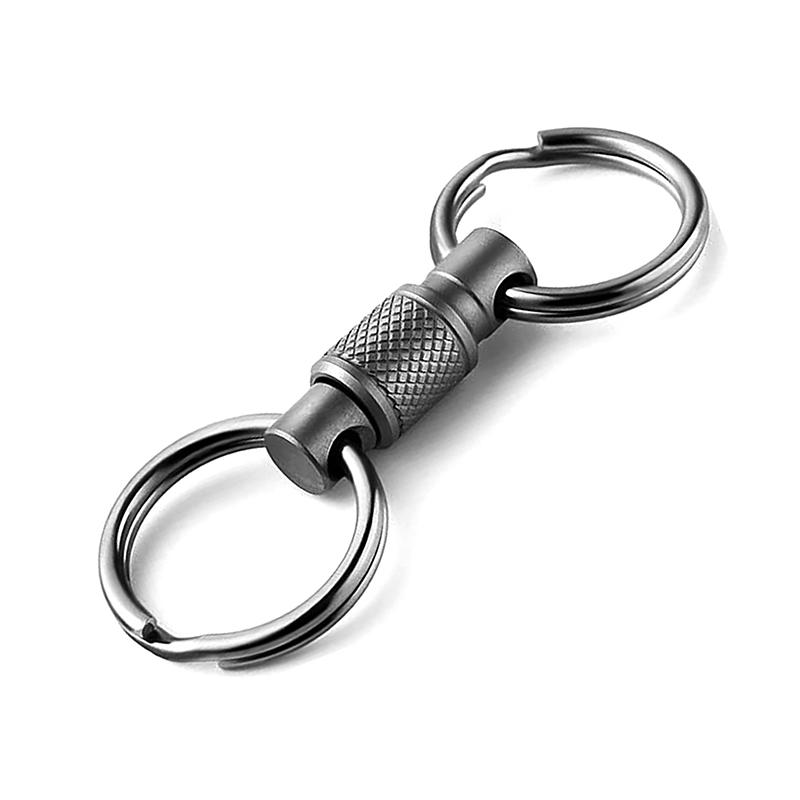 Titanium Alloy Keychain Key Holder Removable 360 Degree Rotation Multifunctional Portable For Waist Belt Outdoor Tool